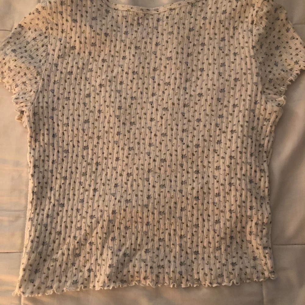 Floral American Eagle Crop Top